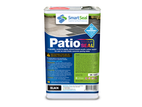 'Patio ColourSeal ' Black Transform, Re-Colour & Restore Old Concrete Paving Slabs, SAVE £000's on Replacement, Easy To Apply, Durable Sealer