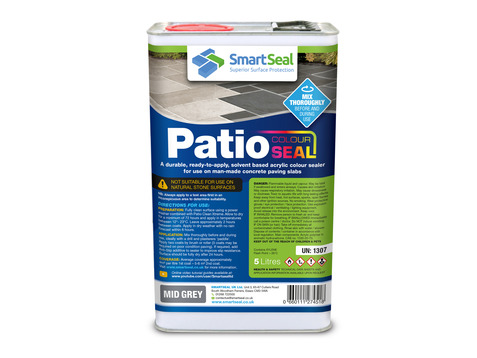 'Patio ColourSeal ' Mid Grey Transform, Re-Colour & Restore Old Concrete Paving Slabs, SAVE £000's on Replacement, Easy To Apply, Durable Sealer