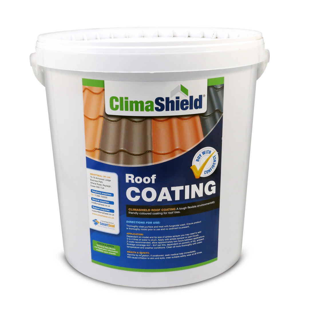 Climashield ROOF COATING 20L -Transforms Old Concrete Tiles- Colours & Seals, 10yr + Lifespan (samples available)