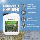 GREEN CLEAR - POWERFUL Green Growth & Algae Remover - Safe & Easy to Use - DRIVES - ROOFS - PATIOS - TARMAC