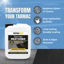 Tarmac Restorer - BLACK (Sample, 5 & 20 L) High quality Tarmac sealer replaces lost resin & colour; easy to apply